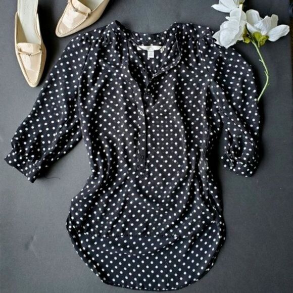 💍Lauren Conrad Polka dot Blouse - Picture 1 of 8